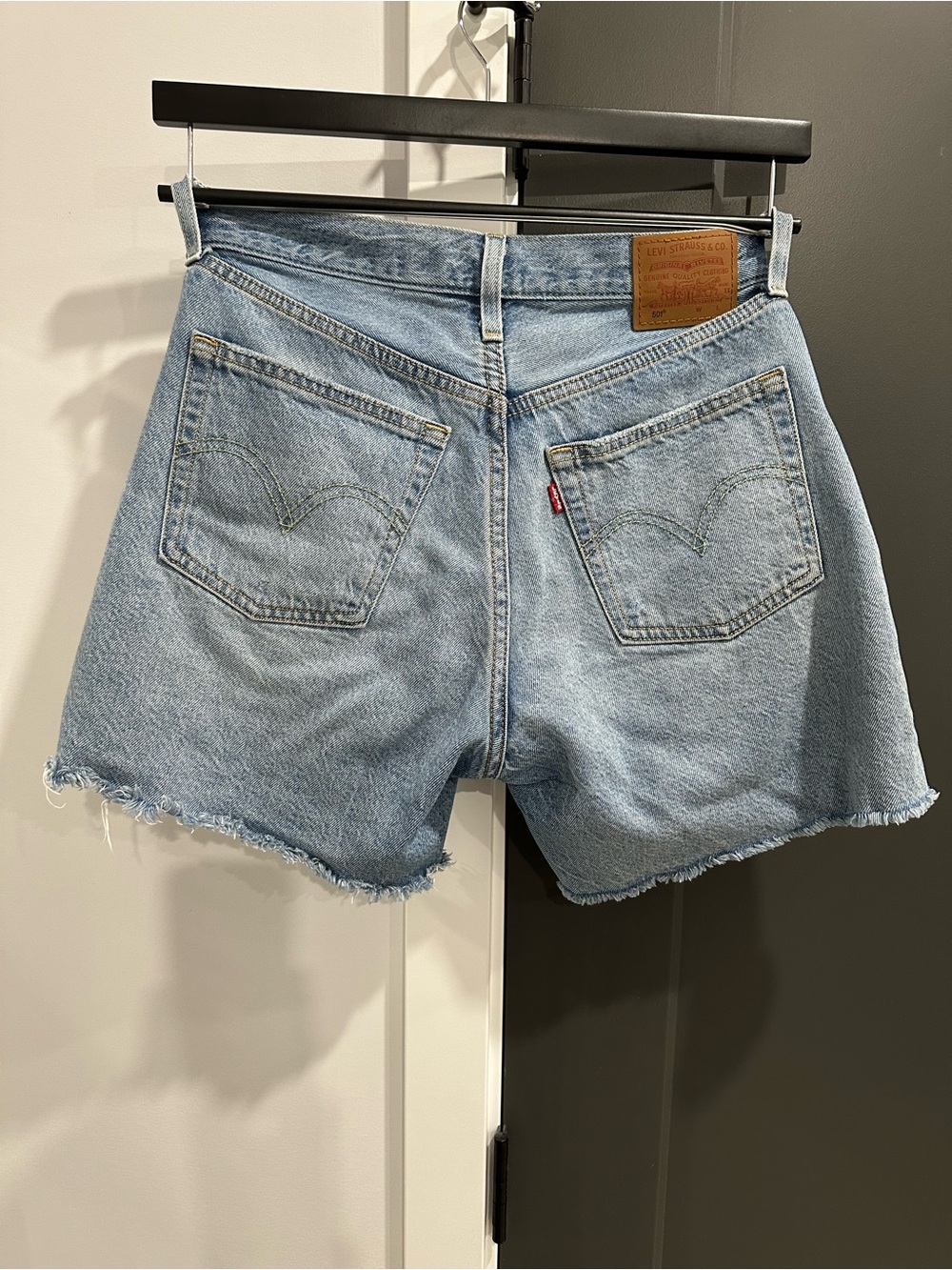 Levi's Light Blue High-Waist Denim Cutoff Shorts